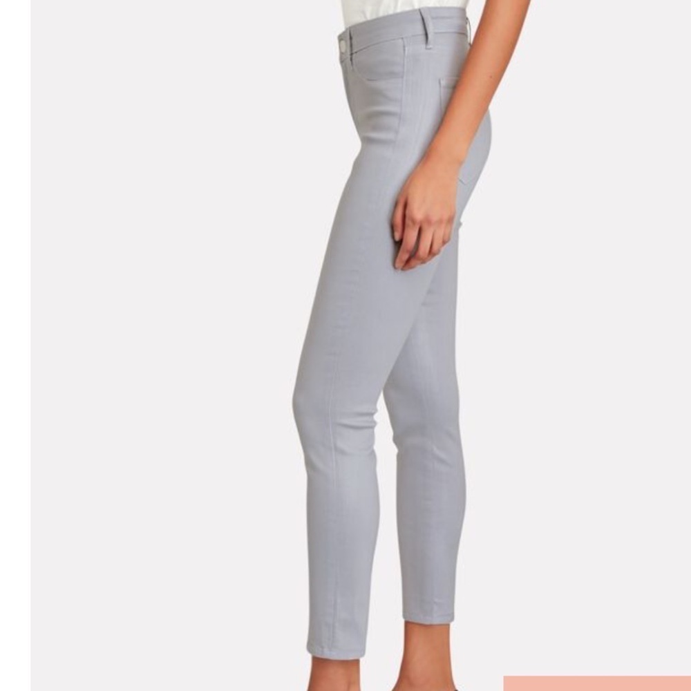 NWT L’Agence Paris Margot High Rise Skinny Coated Grey Denim SZ 25 - Picture 2 of 8